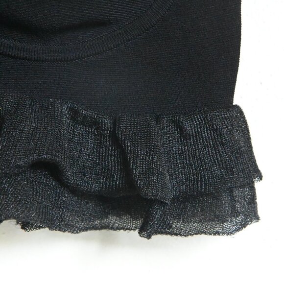 Sandro Black Ruffle Crop Top - Picture 7 of 16